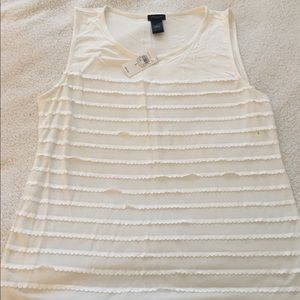 NWT Ann Taylor Cream Tank